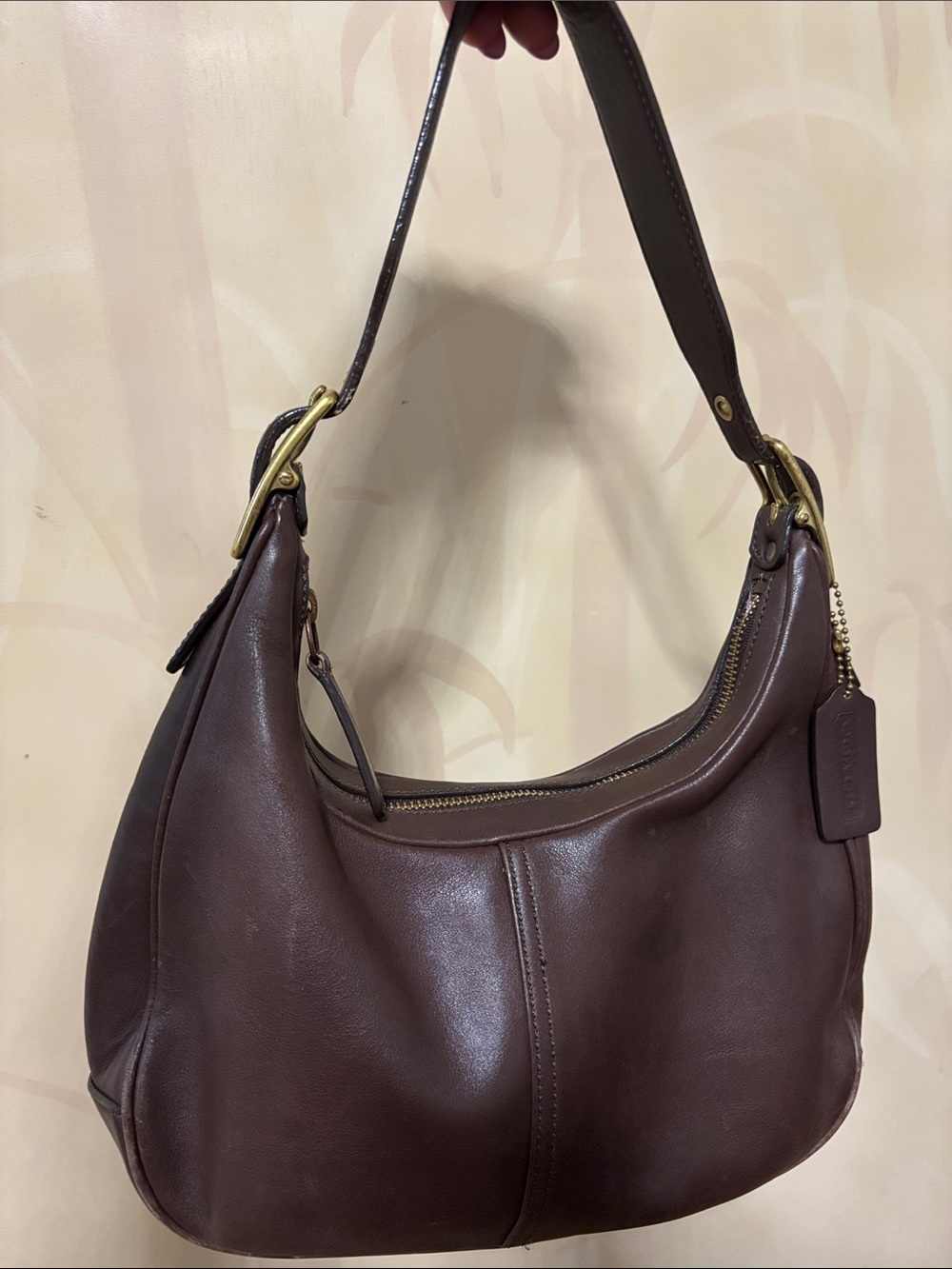 Coach chocolate brown handbag